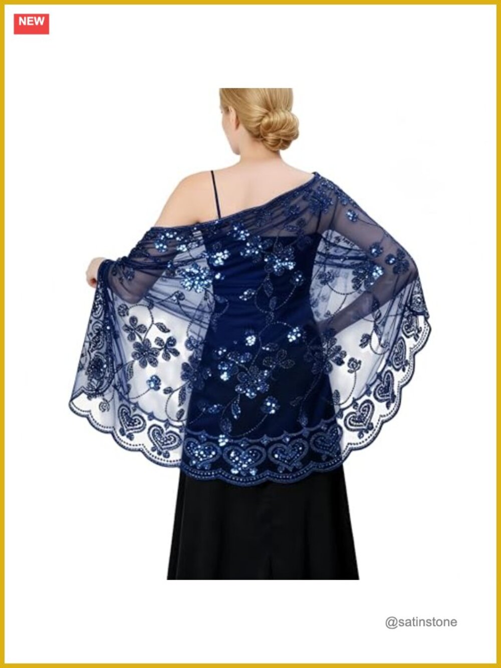 Women's 1920s Sequin Evening Shawl Wrap Bridal Scarf Flapper Party